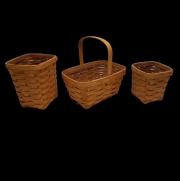 *Handwoven Longberger Baskets Set of 3 - Picture 1 of 7